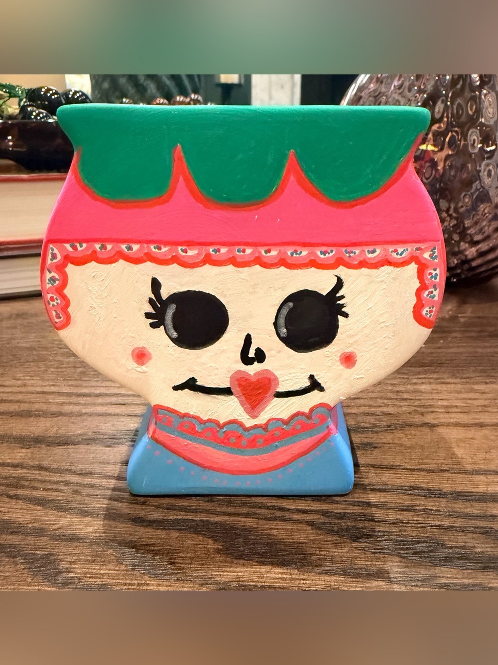 Hand-Painted Ceramic Folk Art Vase - Jonathan Adler Paintables